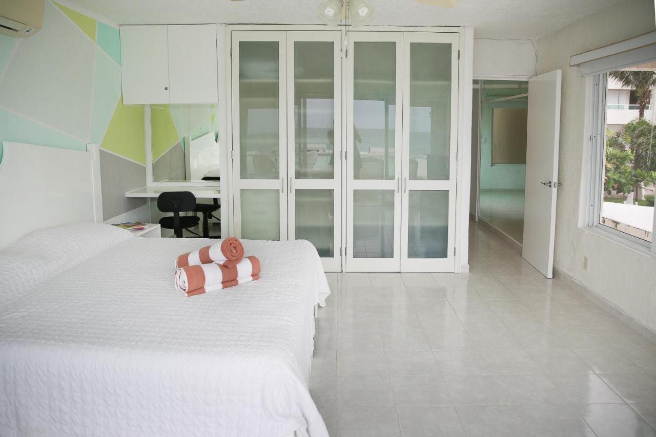 Apartment On The Beach With Terrace Ocean View, Brisas Cancun 01 By Beach & Ocean Apartments מראה חיצוני תמונה